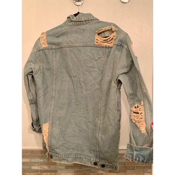 Oversized ripped jean jacket - Picture 5 of 6